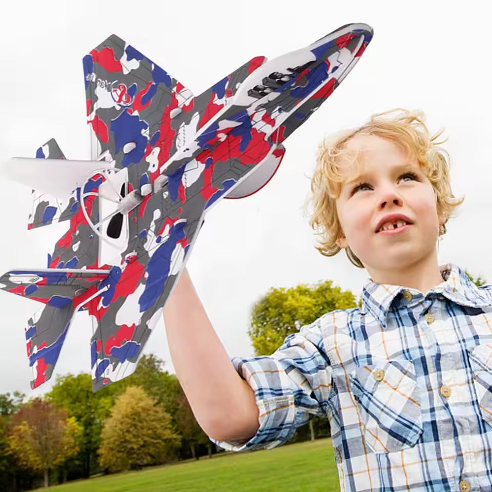 Rechargeable Electric Foam Glider Plane with Spinning Flight Mode