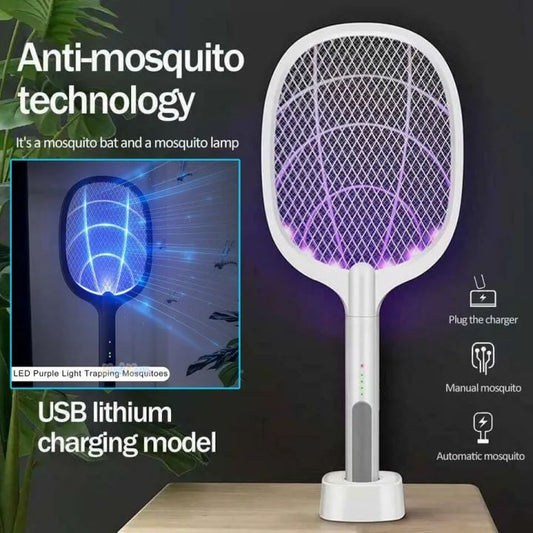 2-in-1 Rechargeable Mosquito Racket & Insect Killer Lamp
