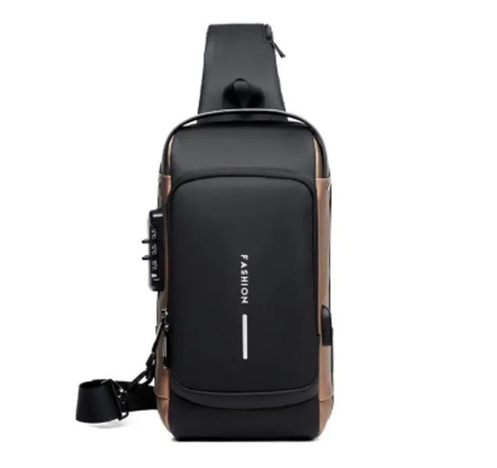 Chest Bag Crossbody Sling Pack – Anti-Theft, USB Charging, for Men