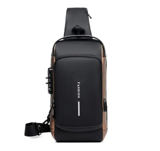 Chest Bag Crossbody Sling Pack – Anti-Theft, USB Charging, for Men