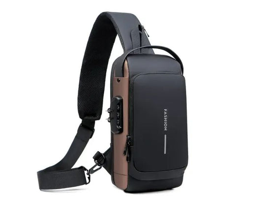 Chest Bag Crossbody Sling Pack – Anti-Theft, USB Charging, for Men