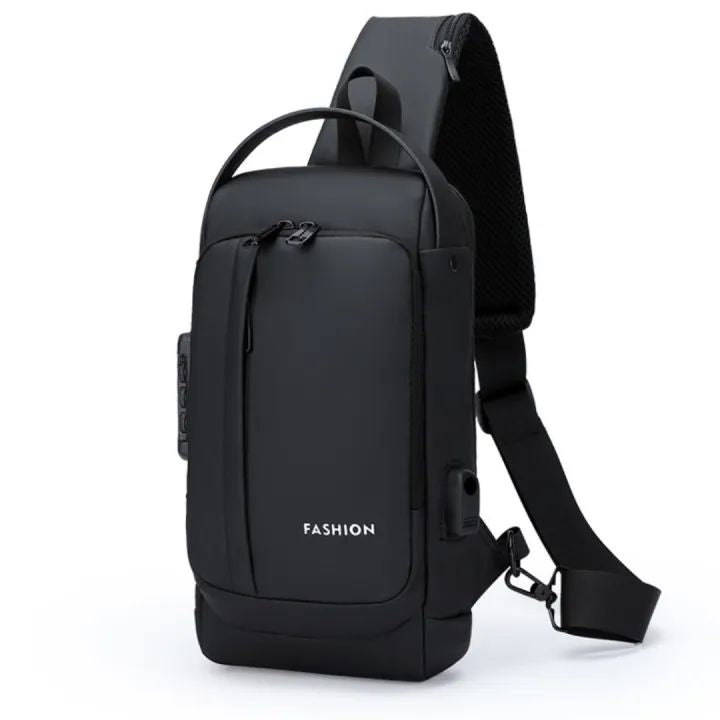Chest Bag Crossbody Sling Pack – Anti-Theft, USB Charging, for Men
