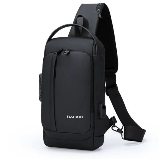 Chest Bag Crossbody Sling Pack – Anti-Theft, USB Charging, for Men