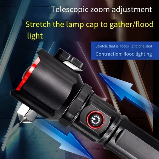 Powerful LED Flashlight – USB Rechargeable, Tactical & Waterproof