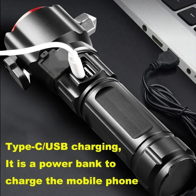 Powerful LED Flashlight – USB Rechargeable, Tactical & Waterproof
