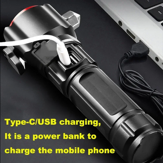 Powerful LED Flashlight – USB Rechargeable, Tactical & Waterproof