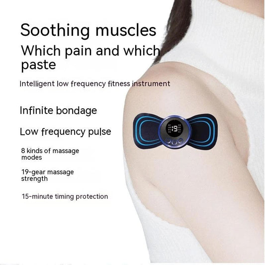 EMS Mini Electric Neck & Back Massager – Pain Relief & Muscle Therapy 💆‍♂️⚡