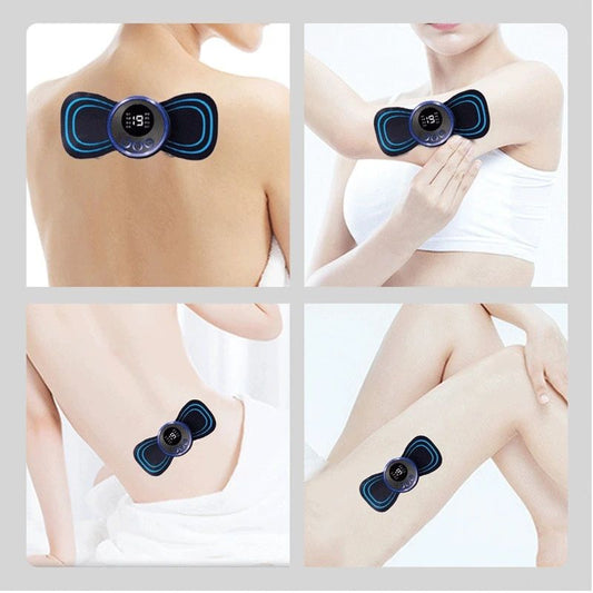 EMS Mini Electric Neck & Back Massager – Pain Relief & Muscle Therapy 💆‍♂️⚡