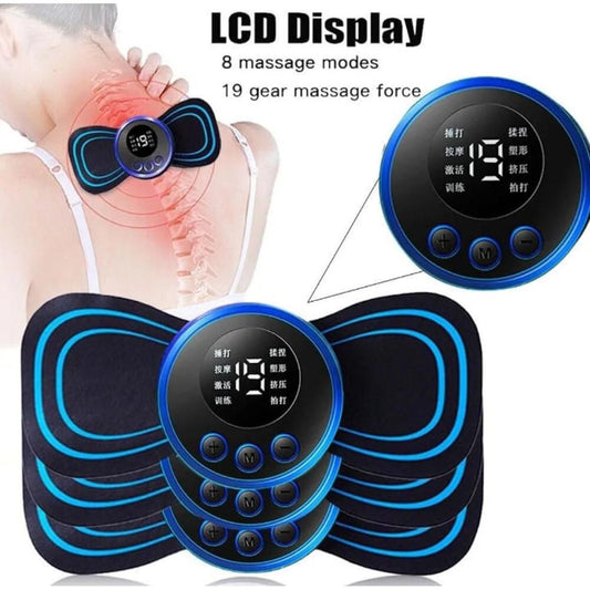 EMS Mini Electric Neck & Back Massager – Pain Relief & Muscle Therapy 💆‍♂️⚡