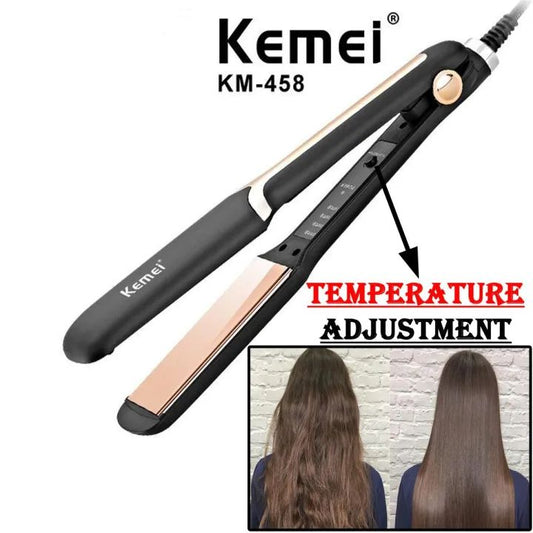 KEMEI KM-458 Professional Electric Hair Straightener – Ceramic Flat Iron for Women