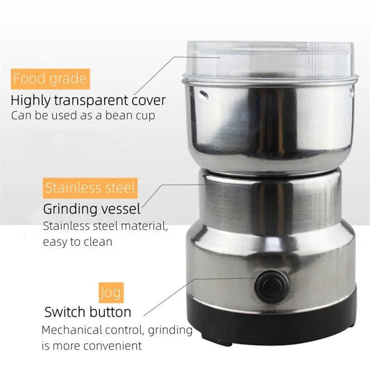 "Raf Mini Electric Stainless Steel Grinder for Coffee, Spices & Masala"nder Machine 220V