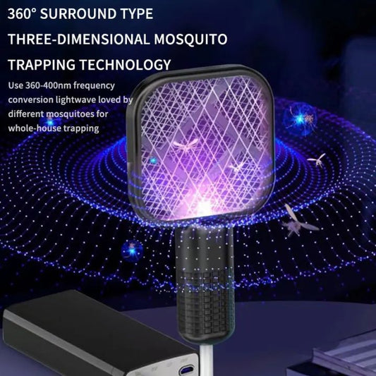 Electric Mosquito Swatter with UV Light – Bug Zapper Racket