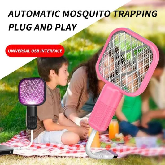 Electric Mosquito Swatter with UV Light – Bug Zapper Racket