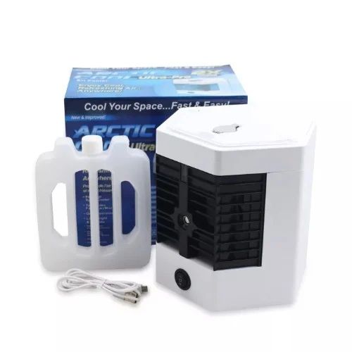 Mini Air Cooler Fan – USB Portable Desktop AC with Spray Cooling
