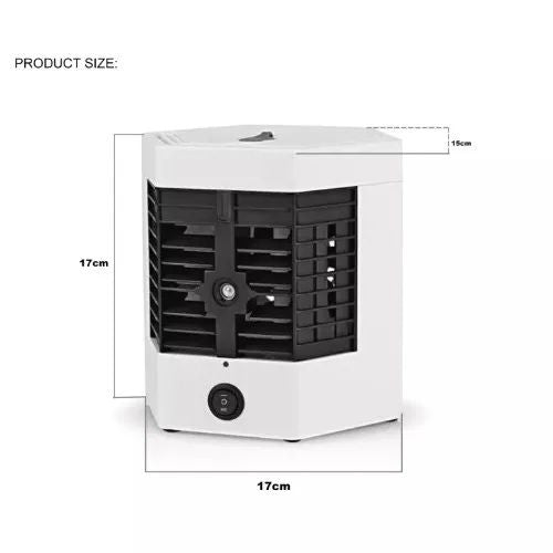 Mini Air Cooler Fan – USB Portable Desktop AC with Spray Cooling