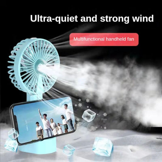 Portable Handheld Fan – Multifunctional Folding Double-Headed with Neck Lanyard