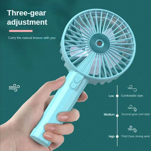 Portable Handheld Fan – Multifunctional Folding Double-Headed with Neck Lanyard