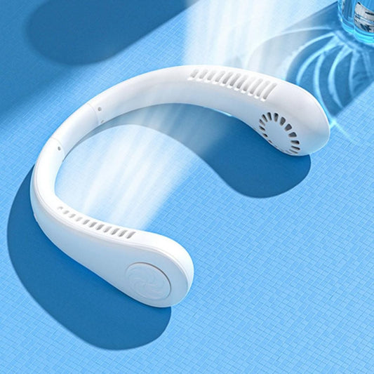 Portable Bladeless Neck Fan – USB Rechargeable & Hands-Free Cooler