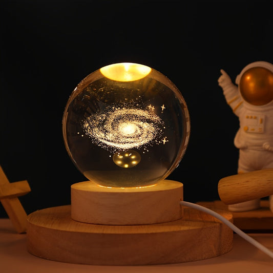 1pc USB Cable 3D Moon Crystal Ball