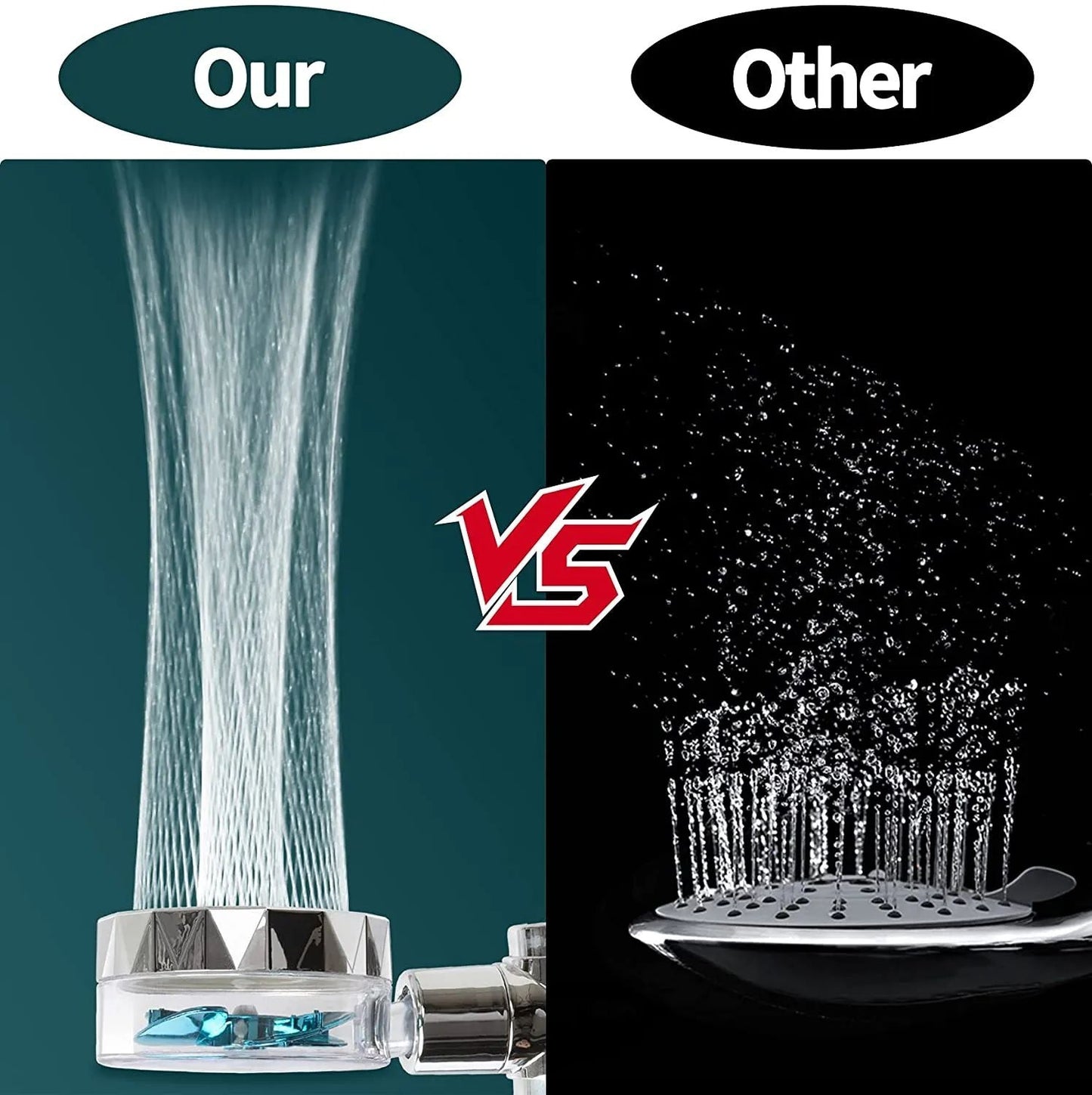 360° Turbo Shower Head – High Pressure & Water Saving Sprayer