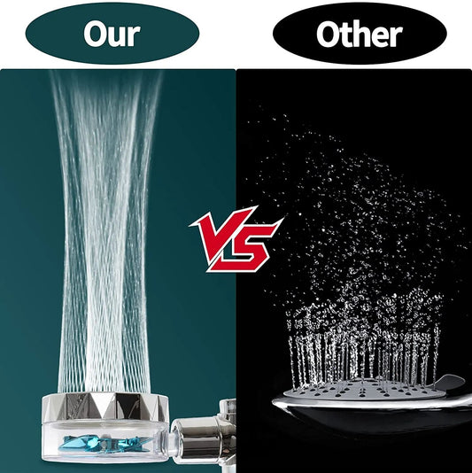 360° Turbo Shower Head – High Pressure & Water Saving Sprayer