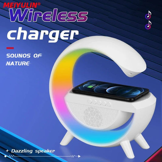 G Lamp Smart Bluetooth Speaker & Wireless Charging Station with RGB LED