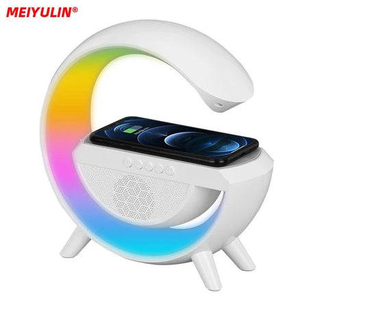 G Lamp Smart Bluetooth Speaker & Wireless Charging Station with RGB LED