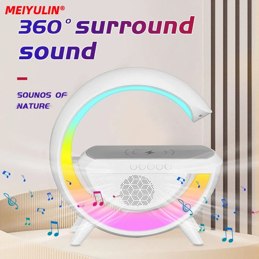 G Lamp Smart Bluetooth Speaker & Wireless Charging Station with RGB LED